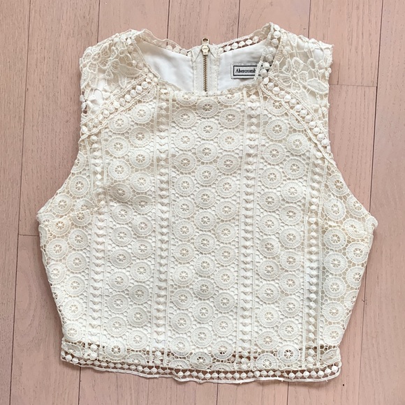 Abercrombie & Finch ivory sleeveless top - Picture 1 of 4